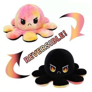 Tie dye reversible octopus plush